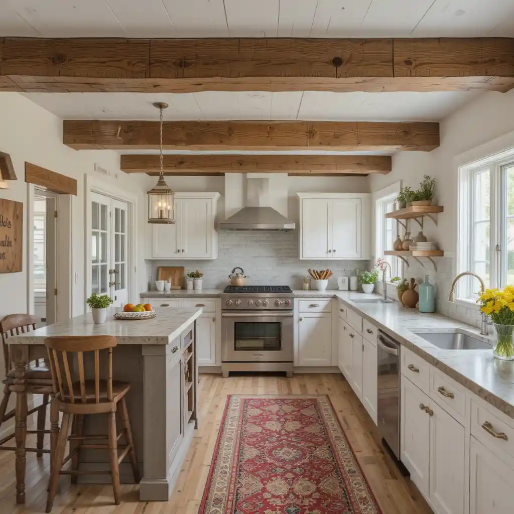 Exposed Wooden Beams