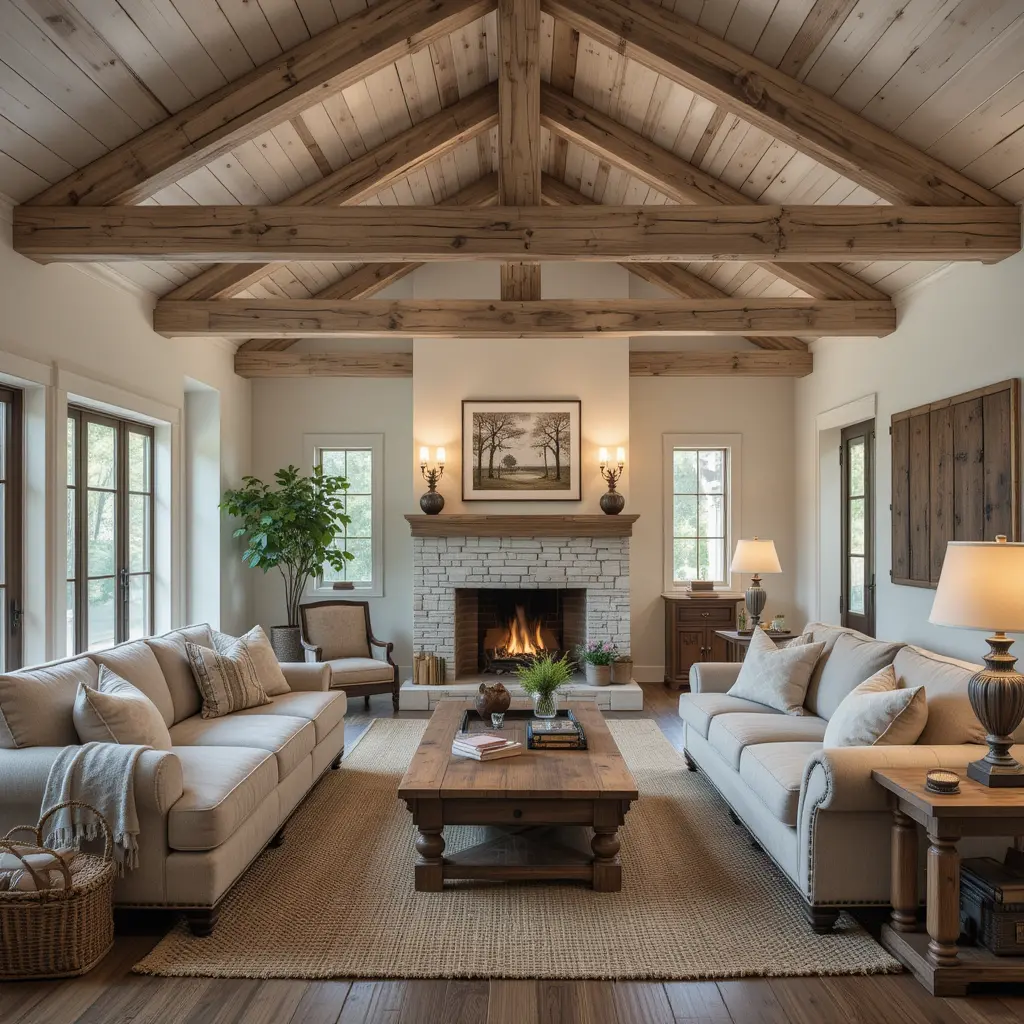 Exposed Wooden Beams