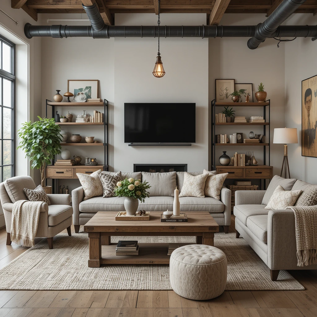 Farmhouse Industrial Living Room