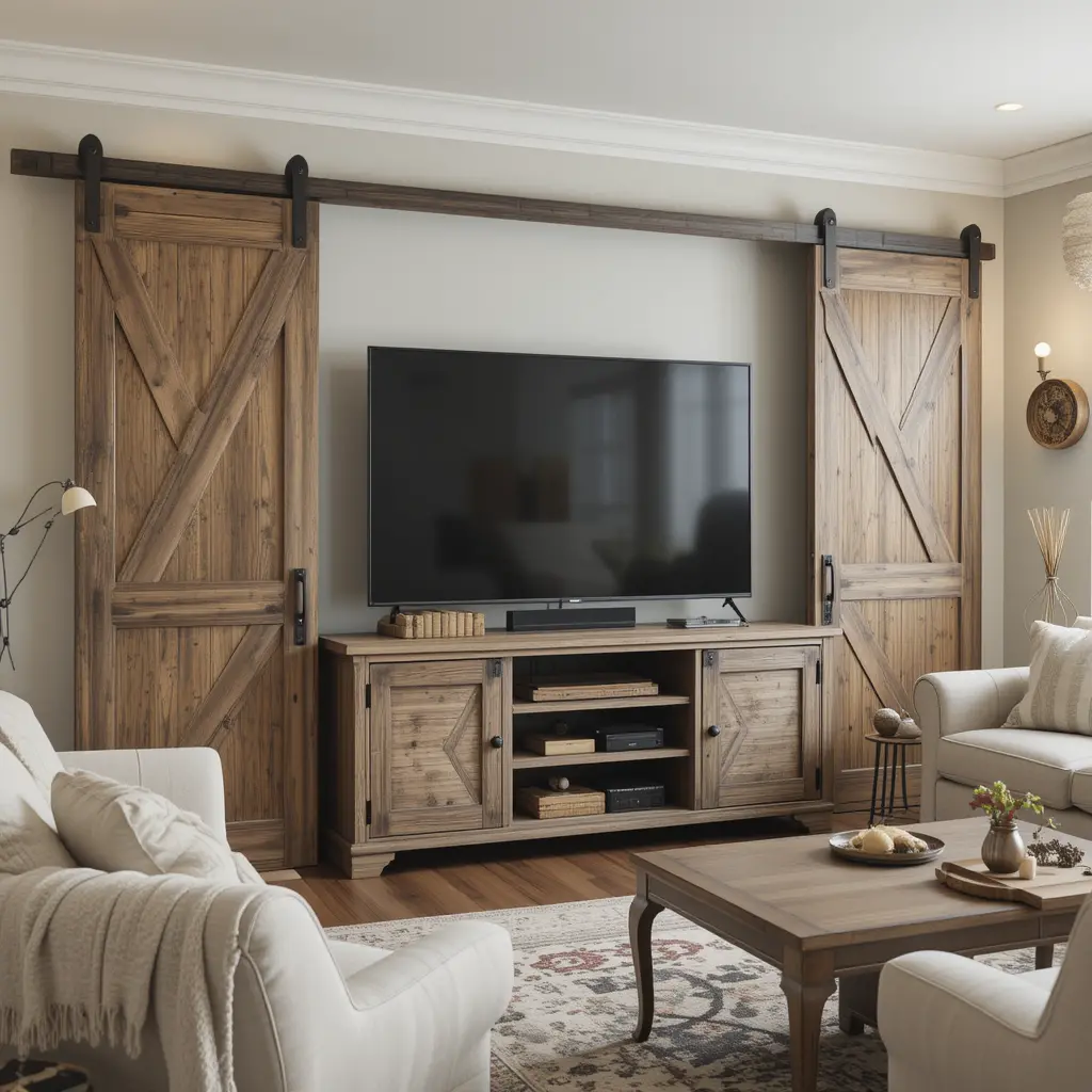 Farmhouse-Style Media Console
