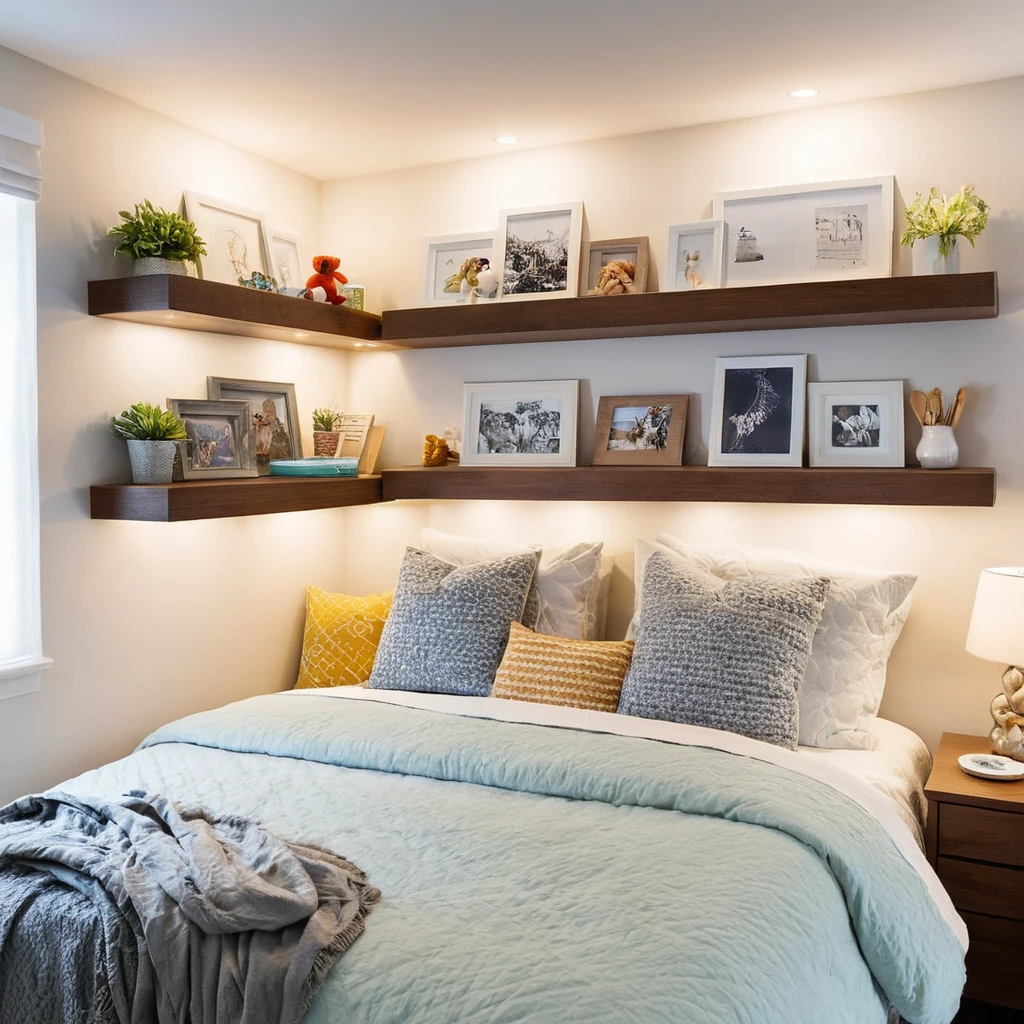 Floating Shelves for Storage