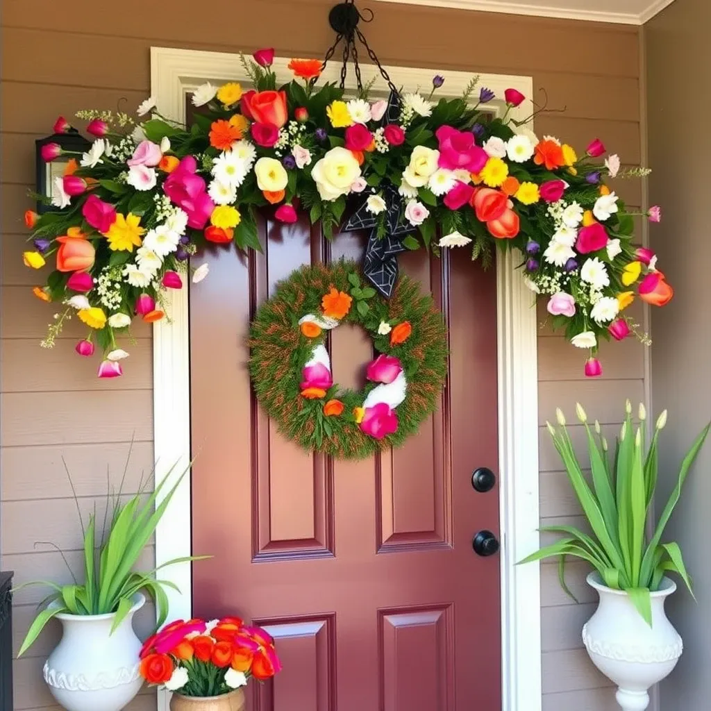 Floral Garland Over the Door