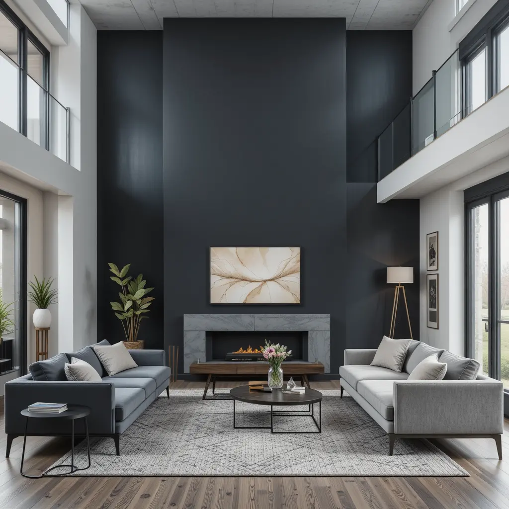 Focal Wall with Dark Colors