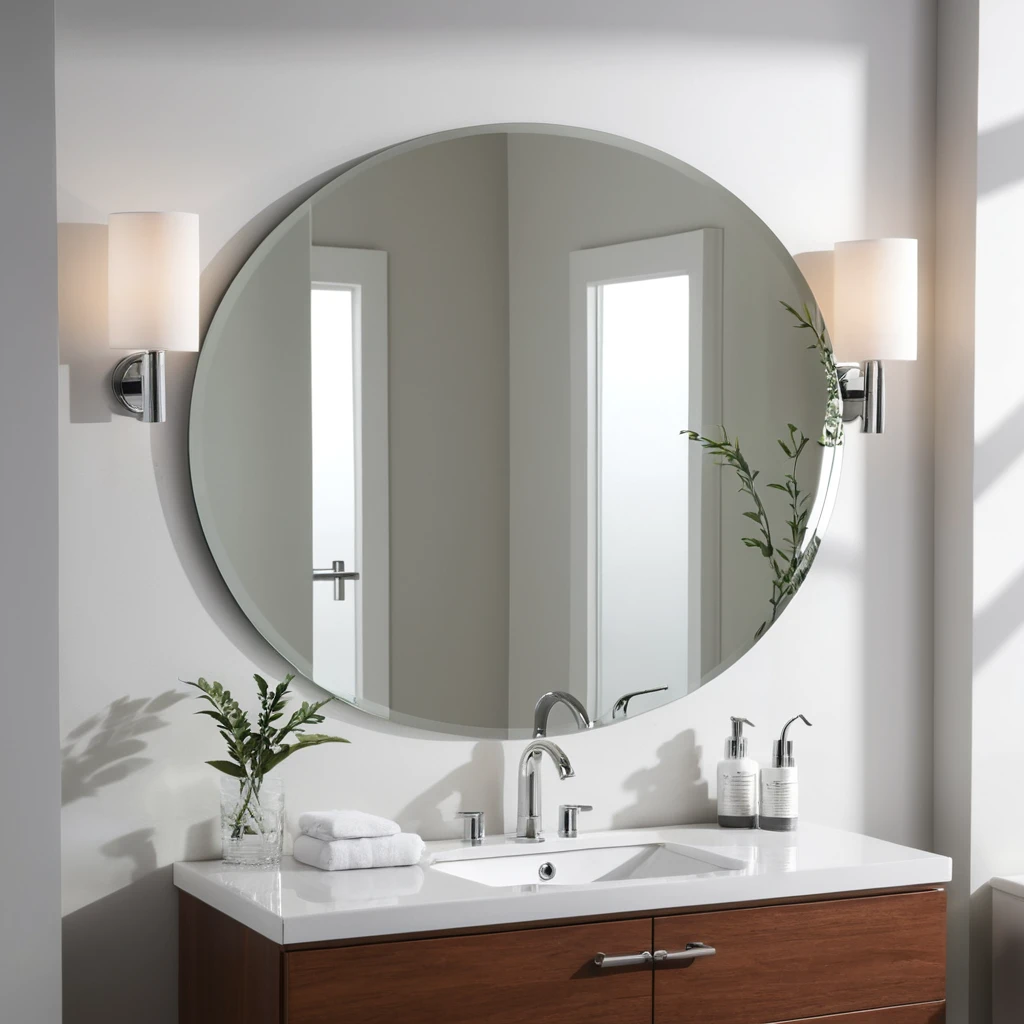 Frameless Oval Mirror