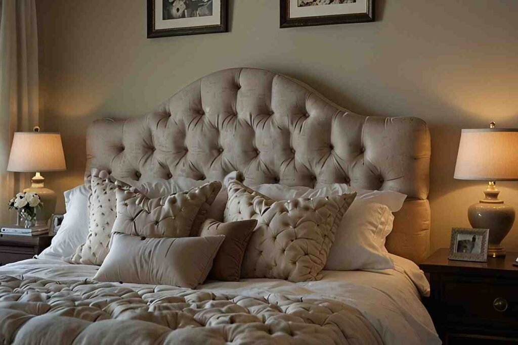 French-Inspired Tufted Upholstered Headboard