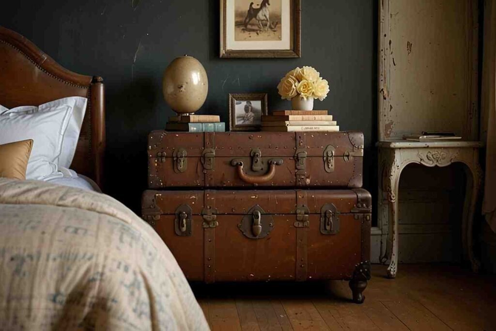 French Antique Trunks as Storage and Decor