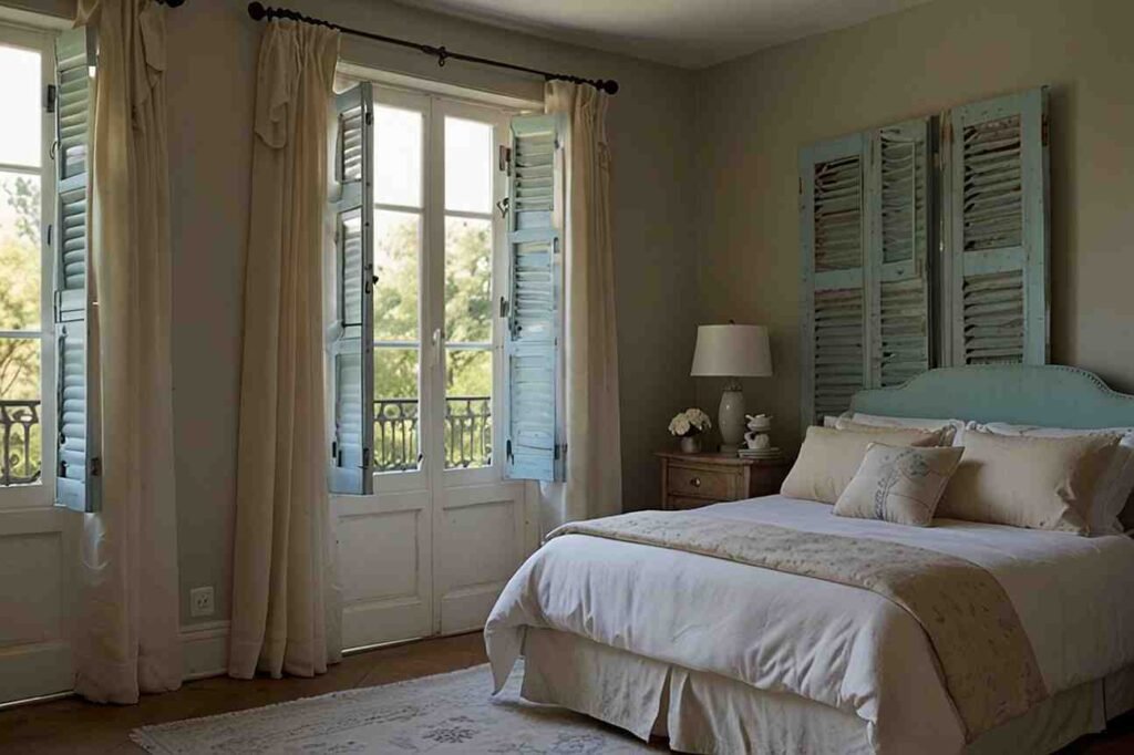 French Windows with Painted Shutters