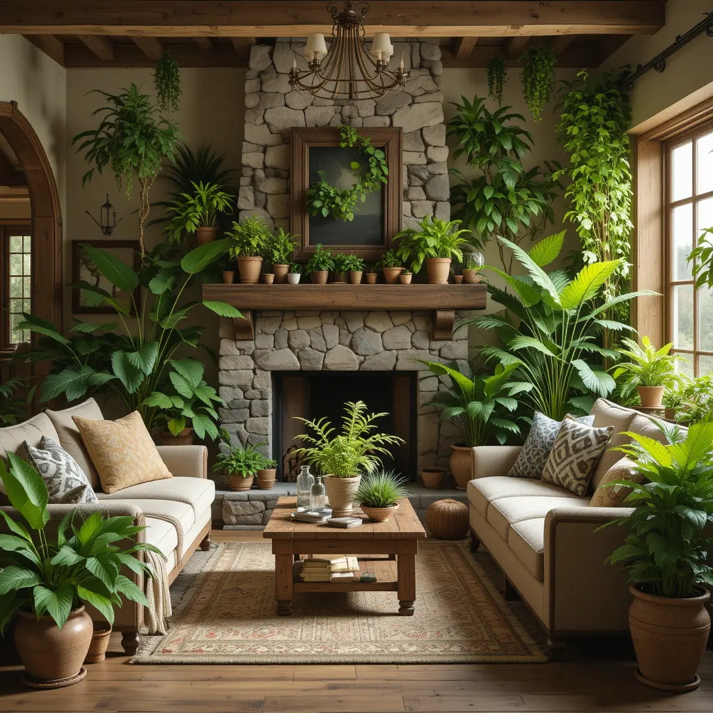 Fresh Greenery and Potted Plants