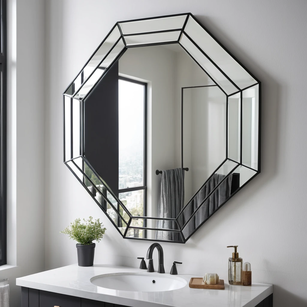 Geometric Hexagonal Mirror