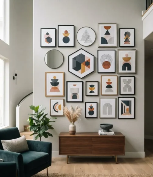 Geometric Pattern Gallery Wall