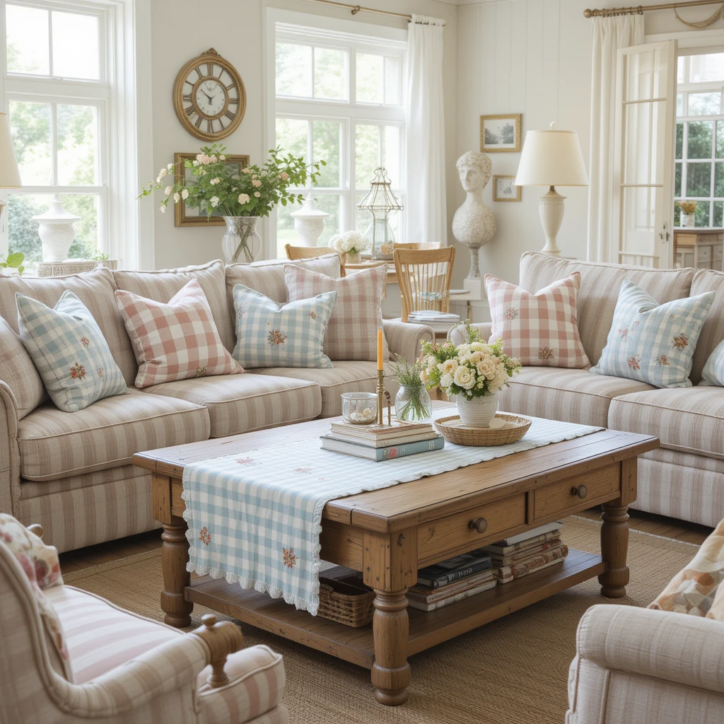 Gingham-patterned Accents