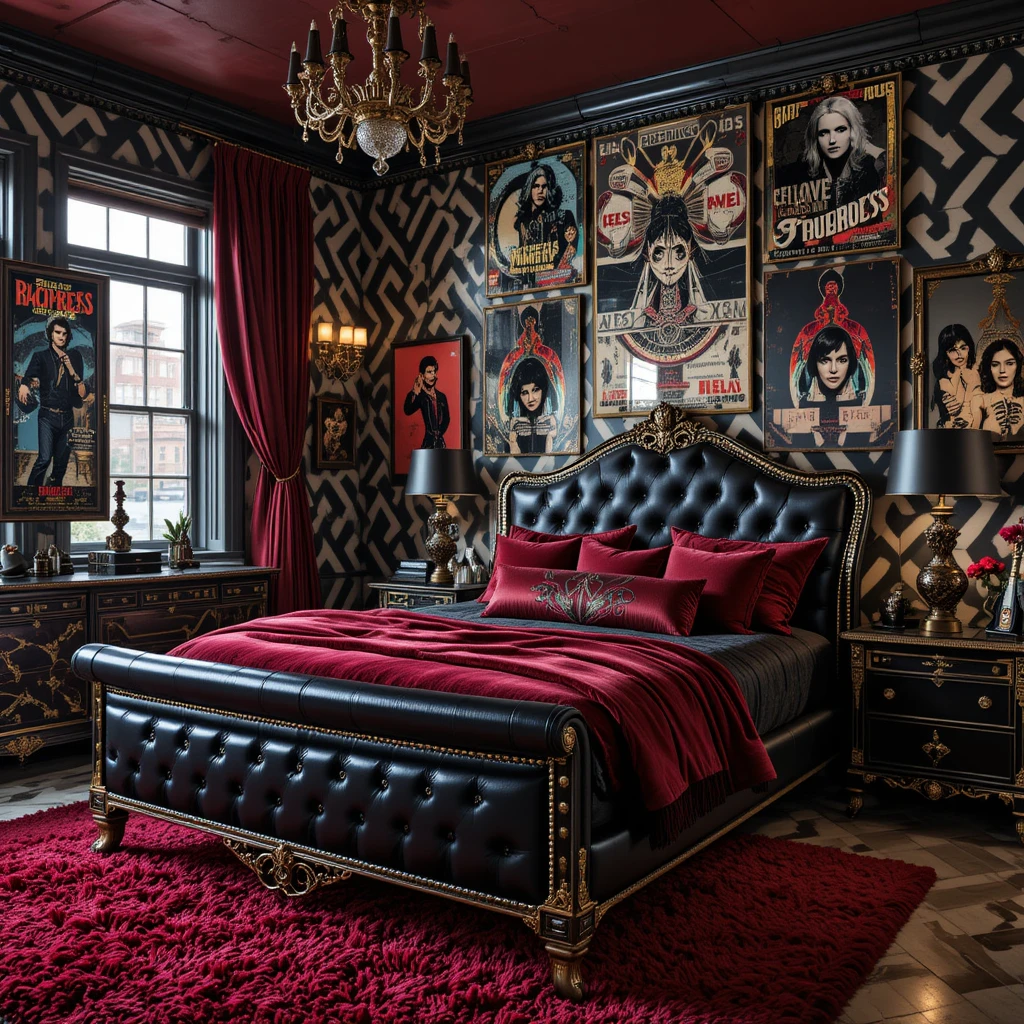 Glam Rock Vintage Bedroom