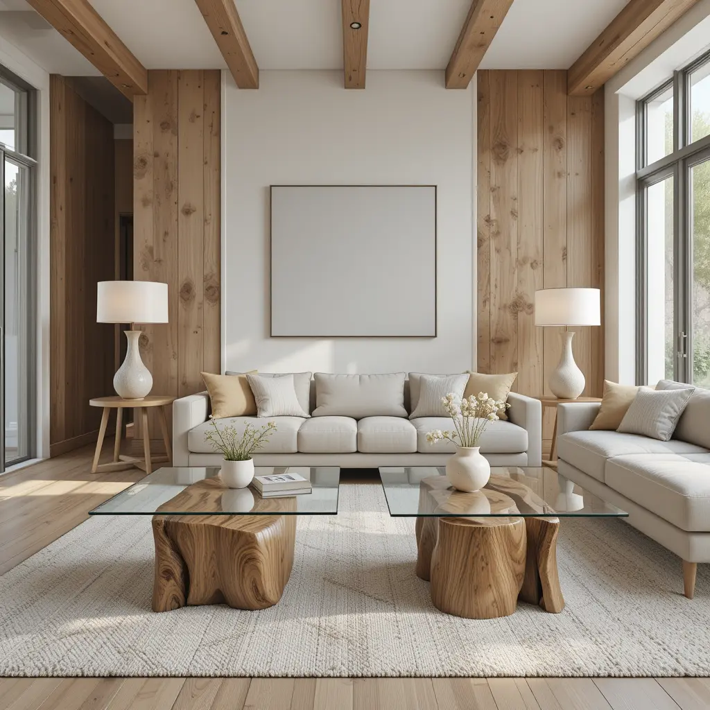 Glass and Wood Tables