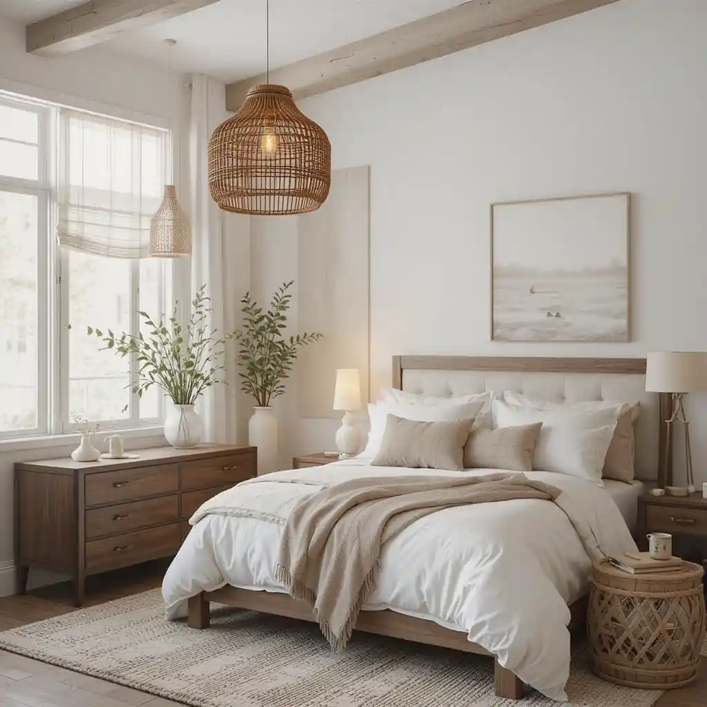 Hanging Wicker Lights