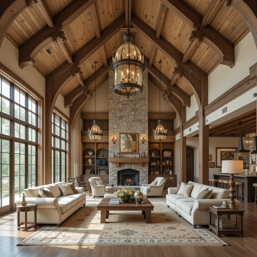High Ceilings with Rustic Charm