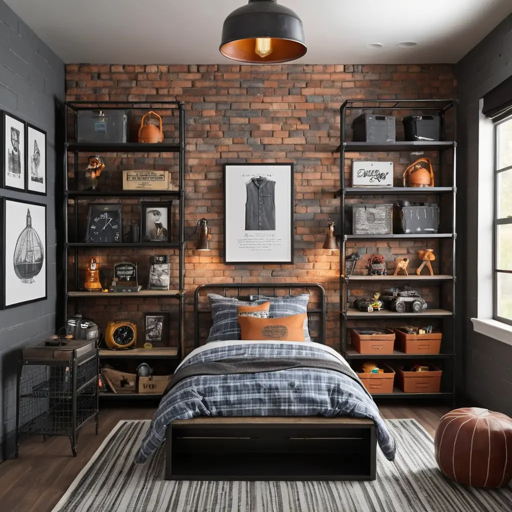 Industrial Chic Boys’ Room