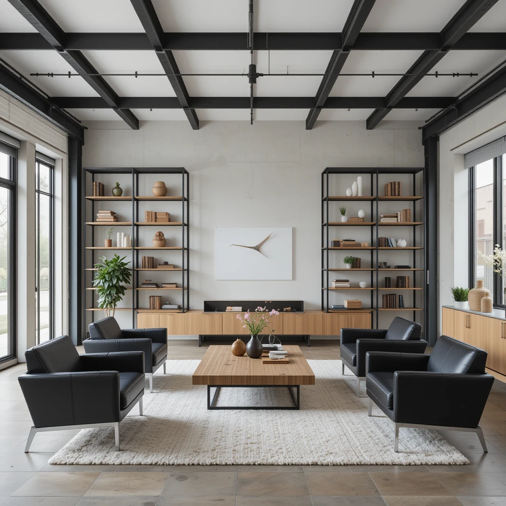 Industrial Elegance with Steel and Wood