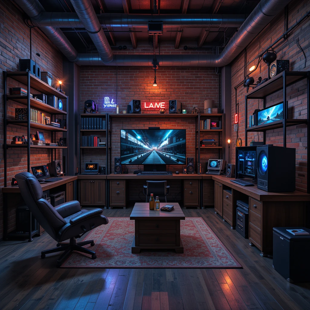 Industrial-Inspired Game Room