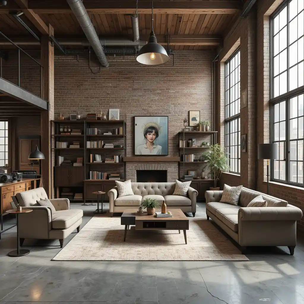 Industrial Loft Style Living Room