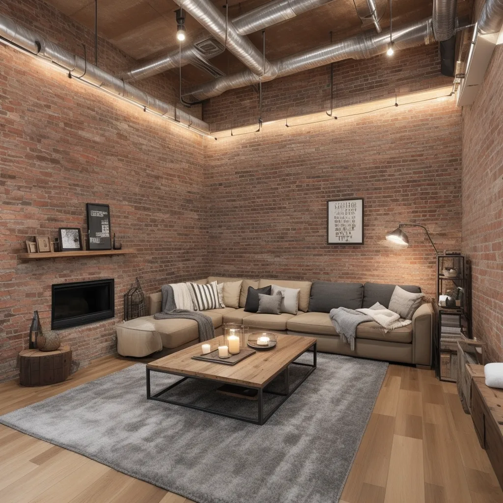 Industrial Meets Cozy with Exposed Brick