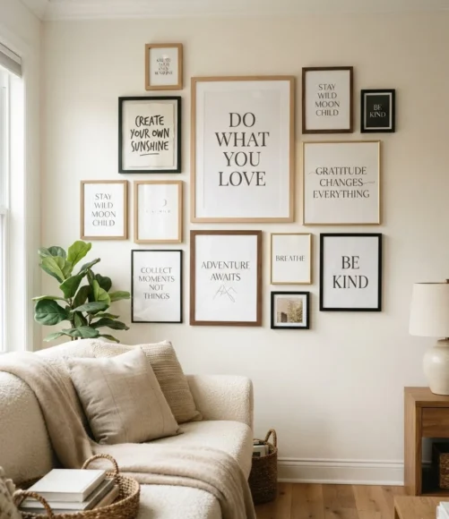 Inspirational Quote Gallery Wall