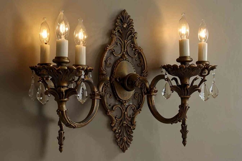 Intricate French-Style Wall Sconces