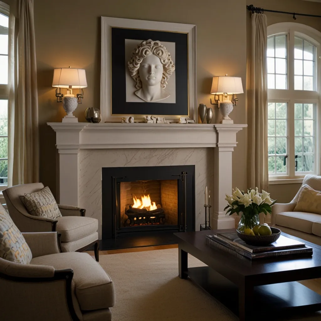 Large Art Sculpture on the Mantle