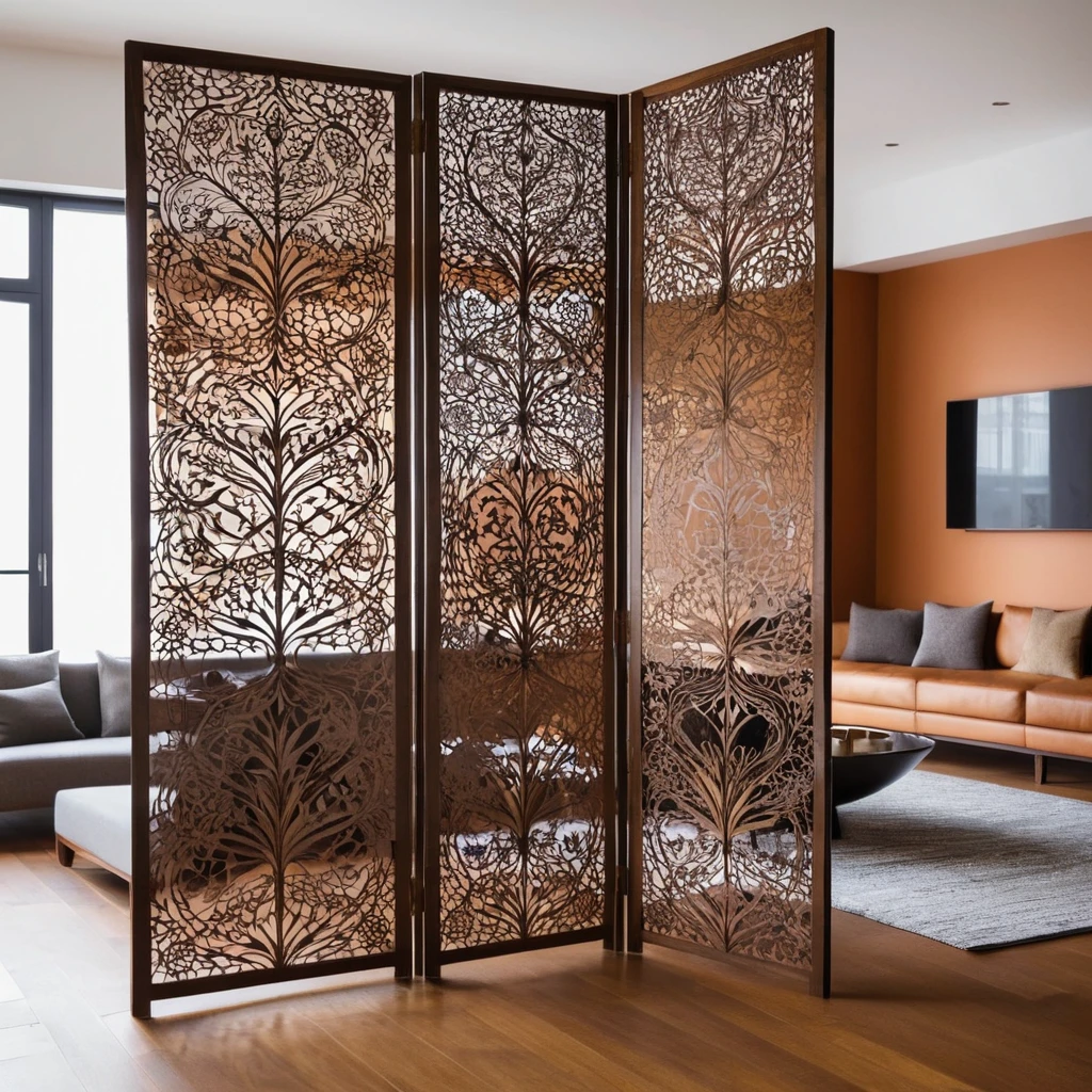 Laser-Cut Wooden Screens
