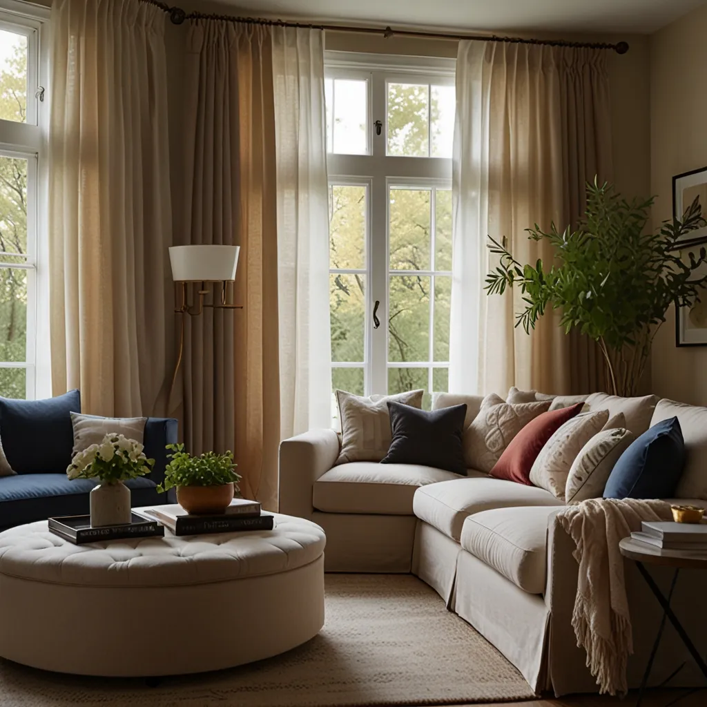 Layered Curtains for Privacy and Softness