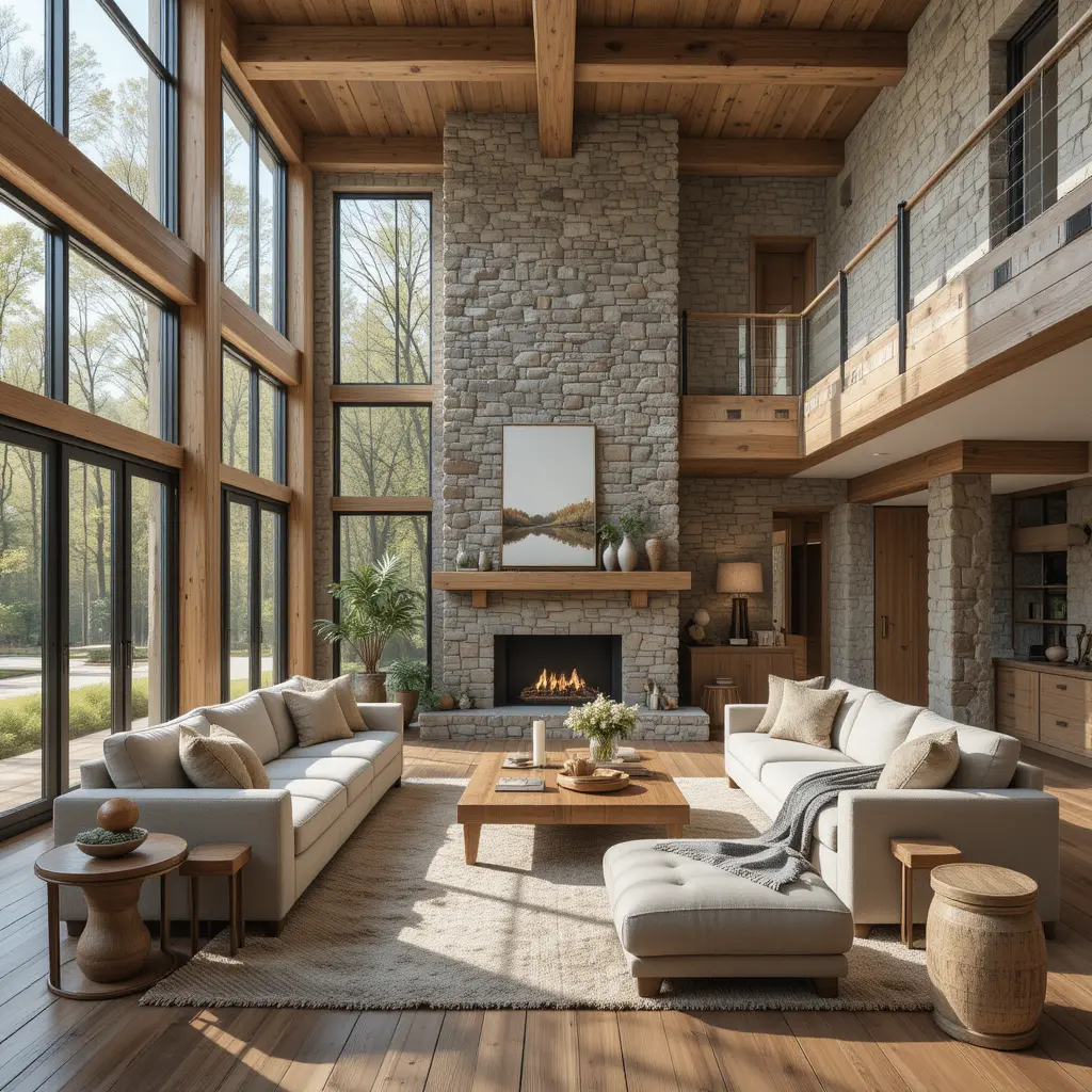 Light-Filled Rooms with Natural Materials