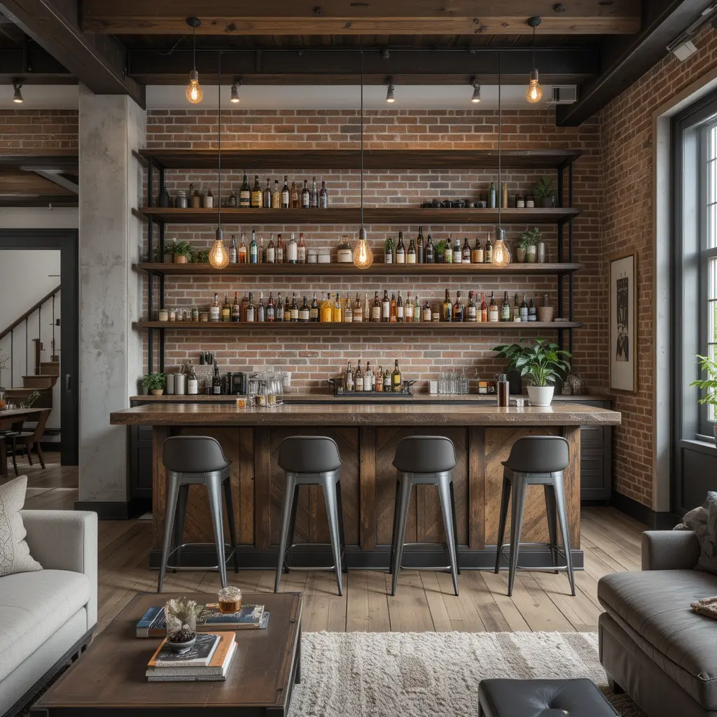 Loft-Style Bar Area