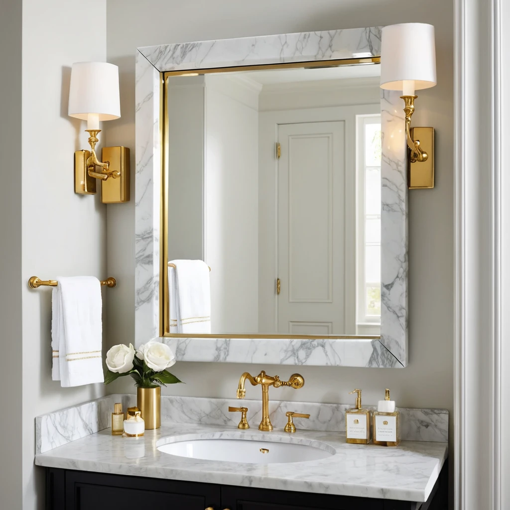 Marble Frame Mirror