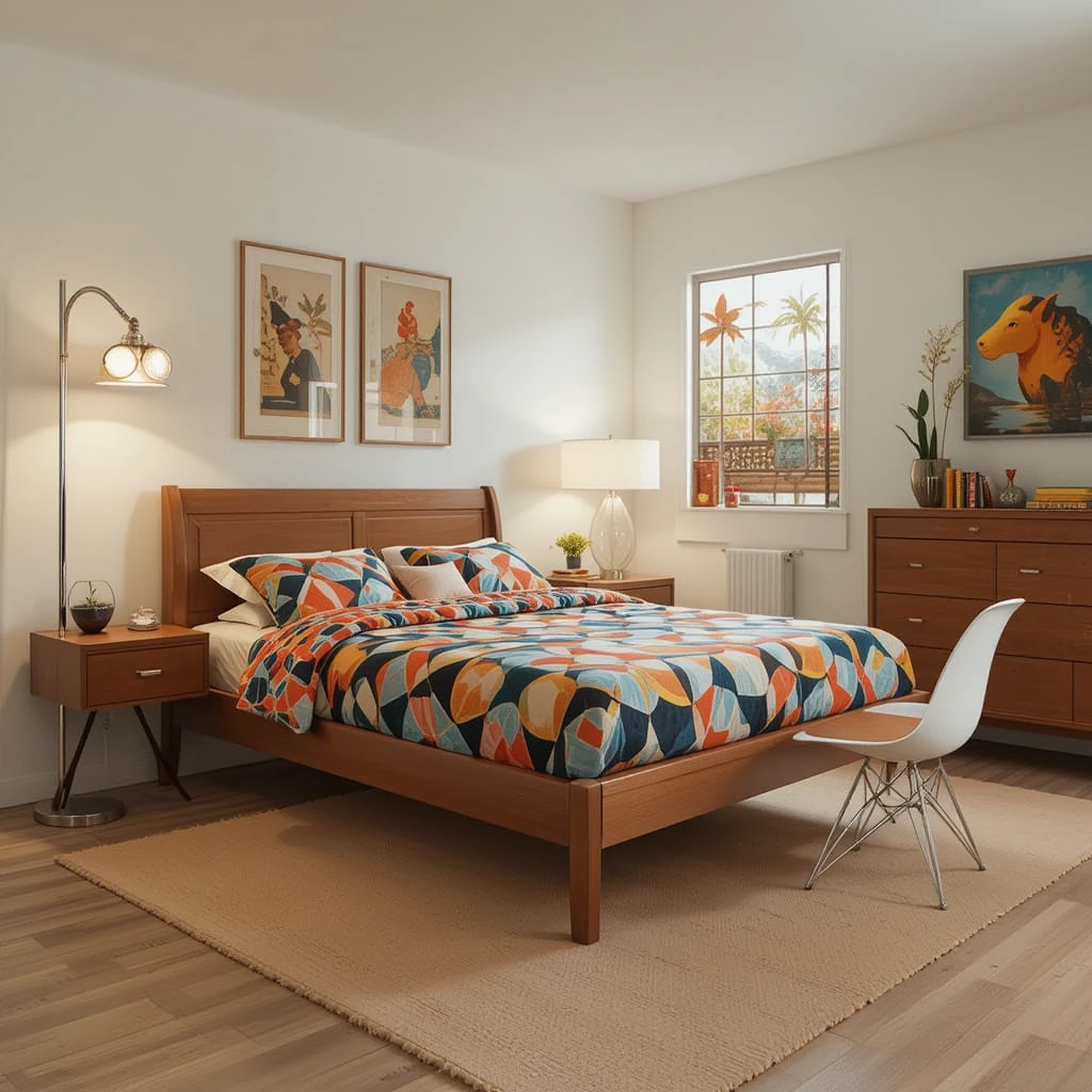 Mid-Century Modern Vintage Bedroom