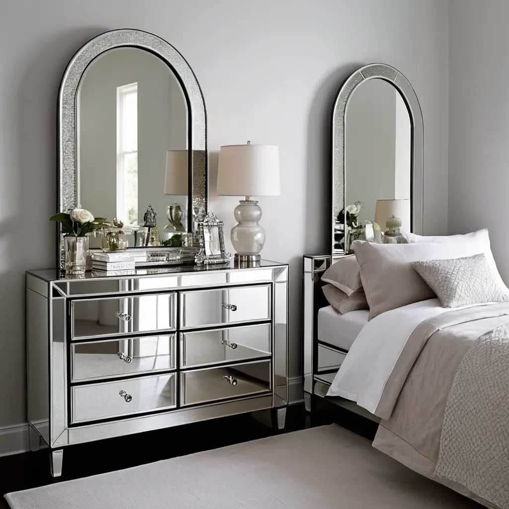 Mirrored Furniture for Space Illusion