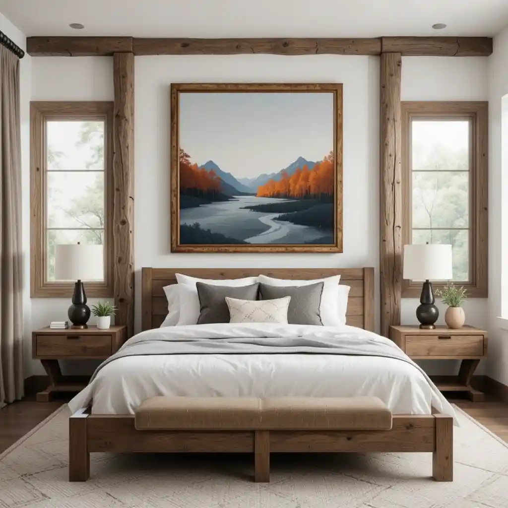 Modern Artwork with Rustic Frames