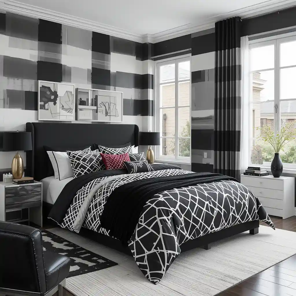 Modern Black-and-White Room