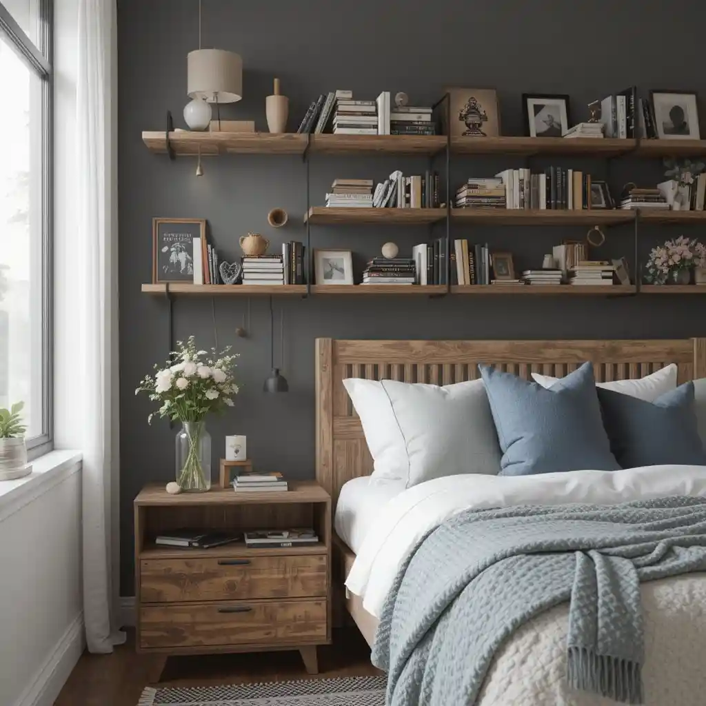 Modern Rustic Bookshelves
