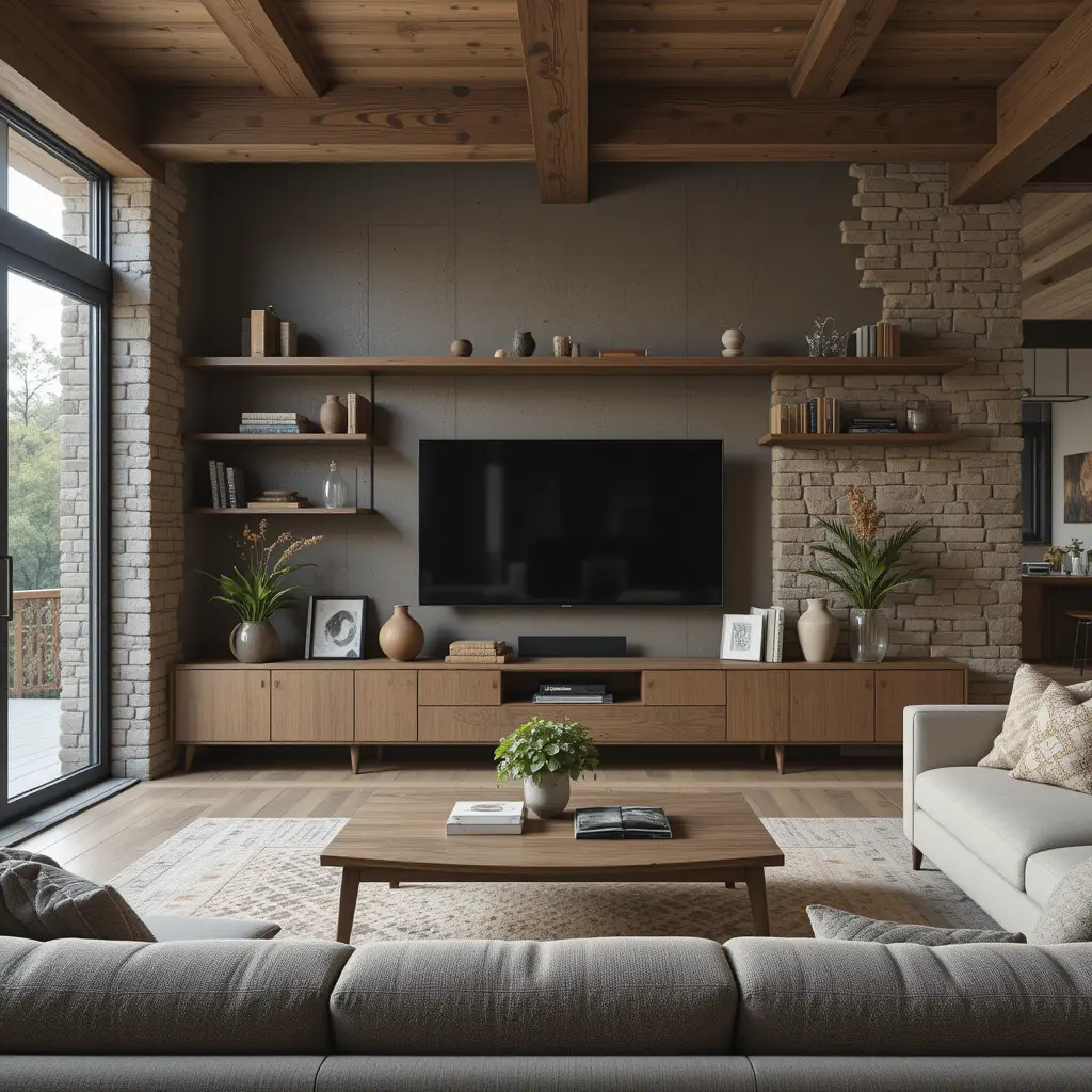 Modern Rustic Entertainment Centers