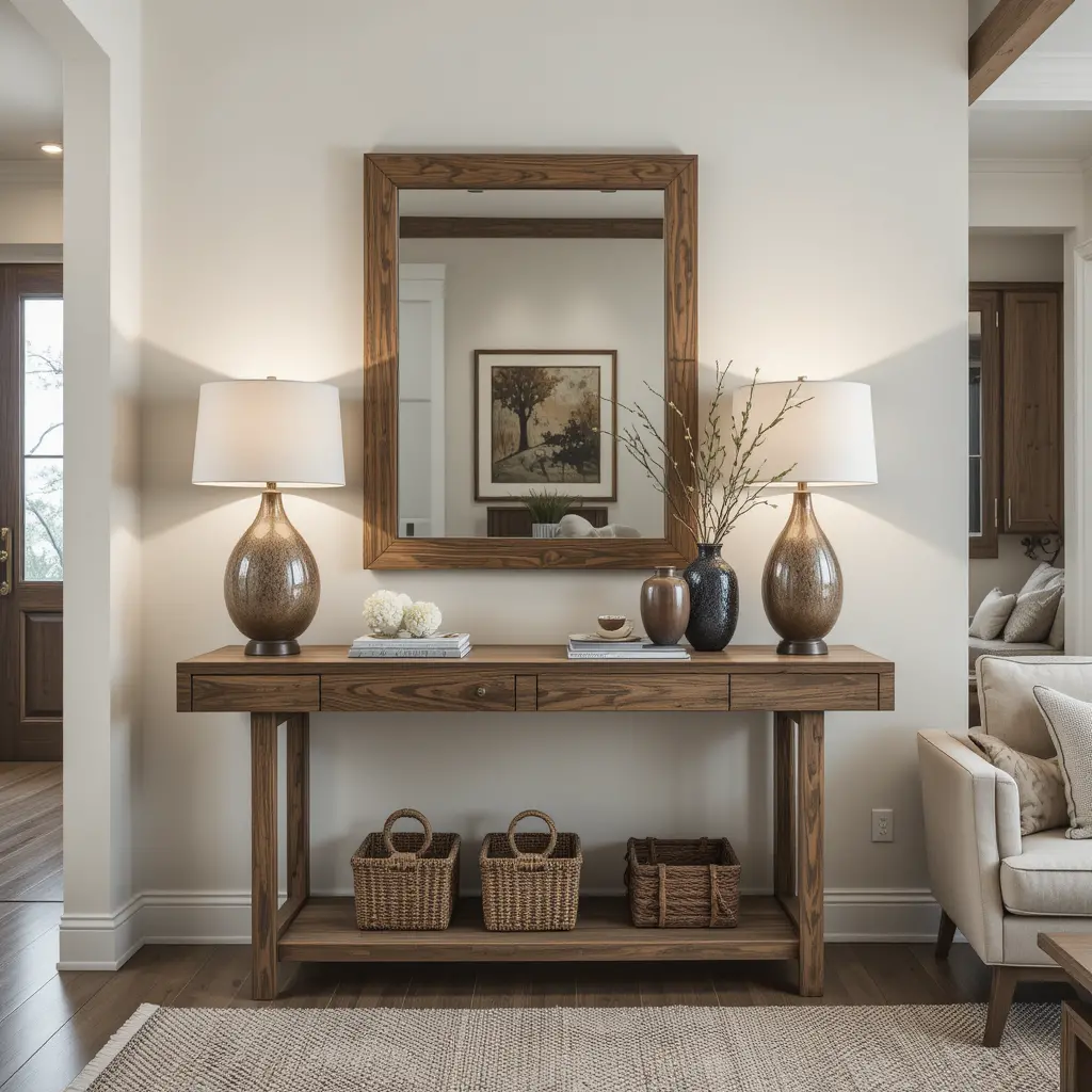 Modern Rustic Entryway Integration