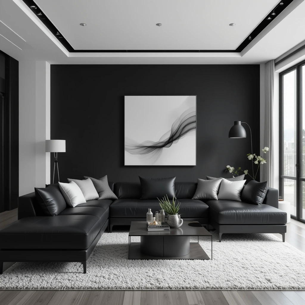 Monochrome Living Room