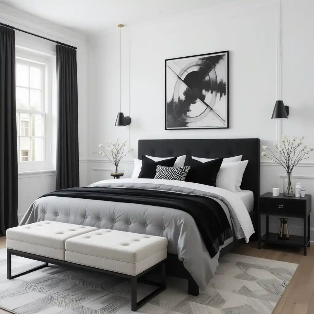 Monochrome Minimalist Bedroom