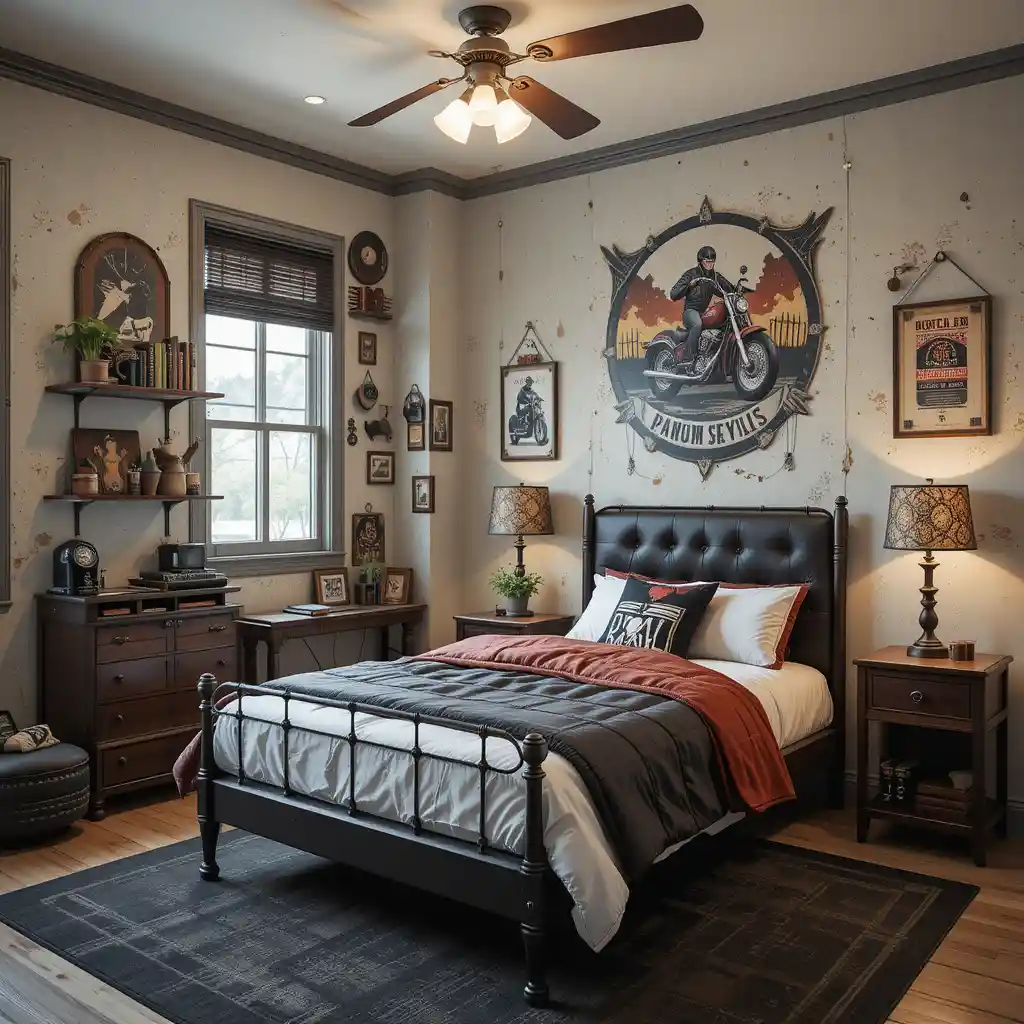 Motorcycle-Inspired Room