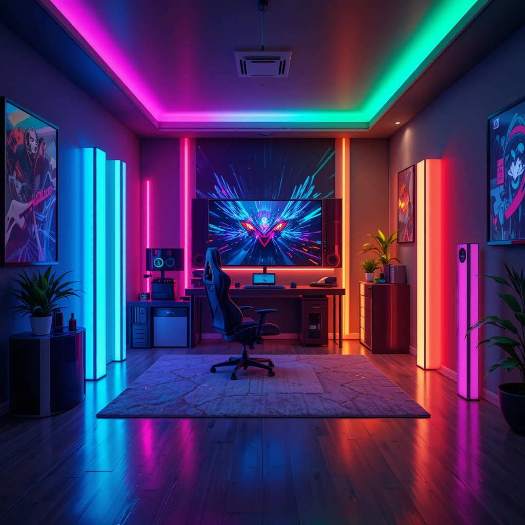 Multicolor LED Floor Lamps
