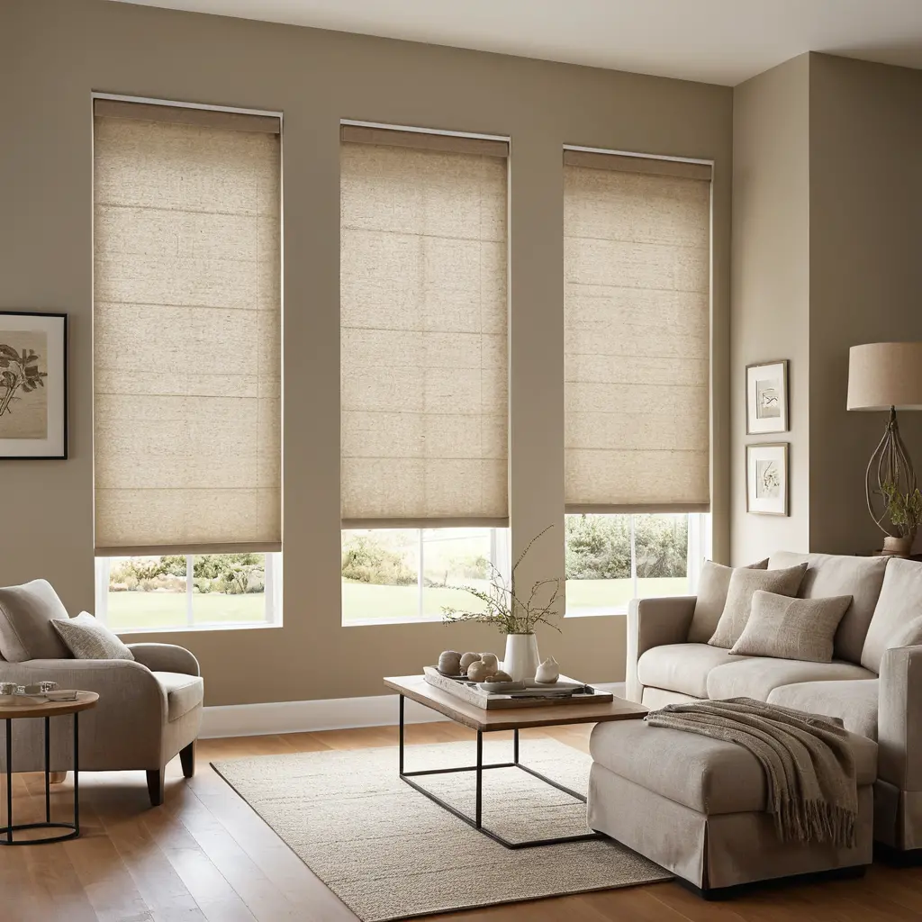 Natural Linen Blinds for a Soft Finish