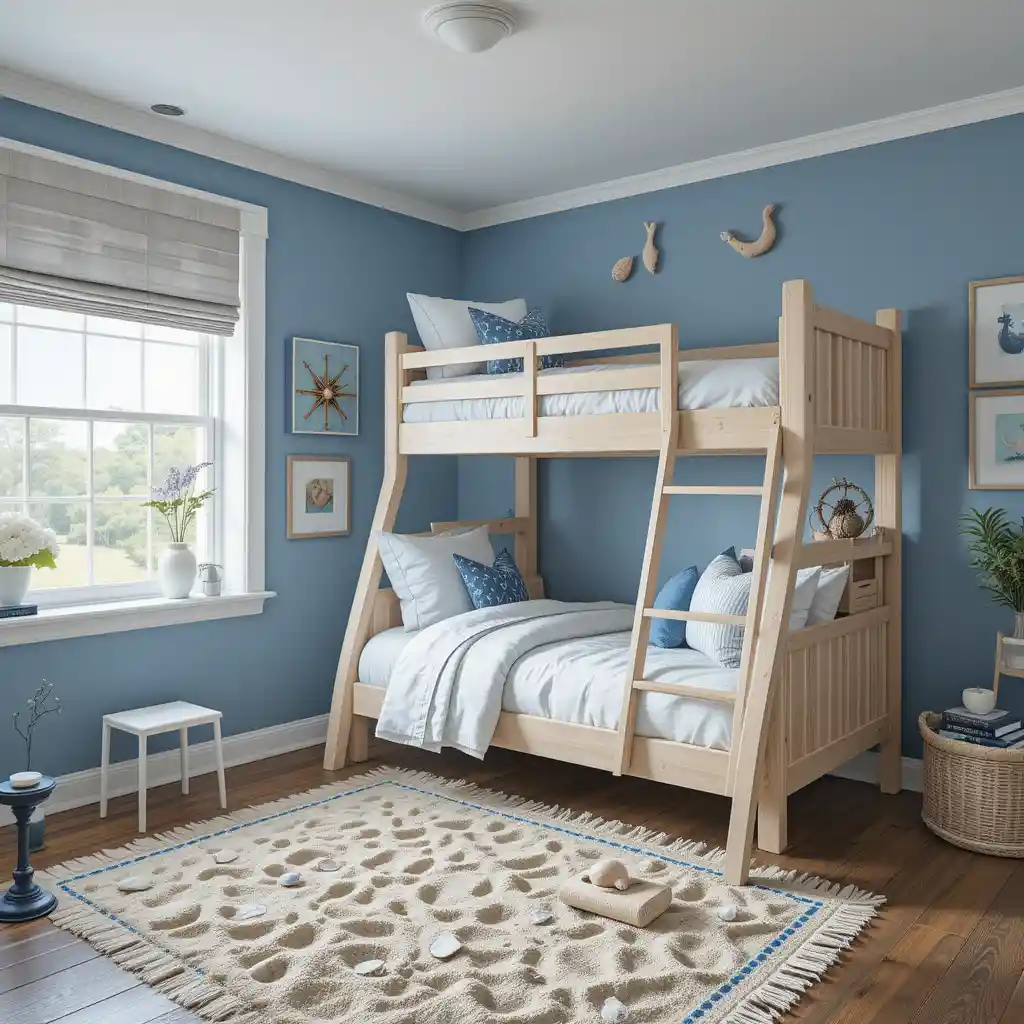 Nautical Beach-Themed Room