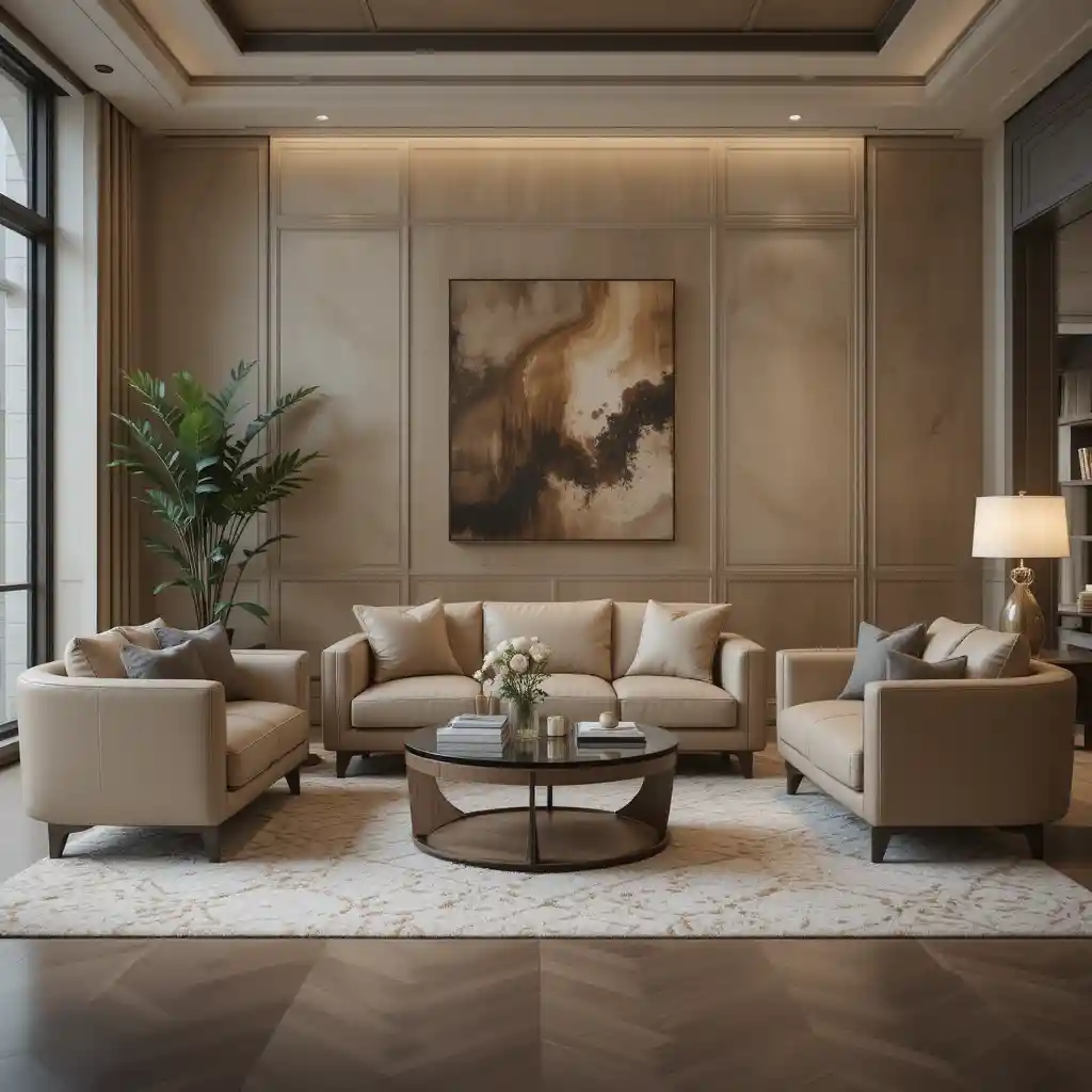 Neutral Leather Sofas for Classic Comfort