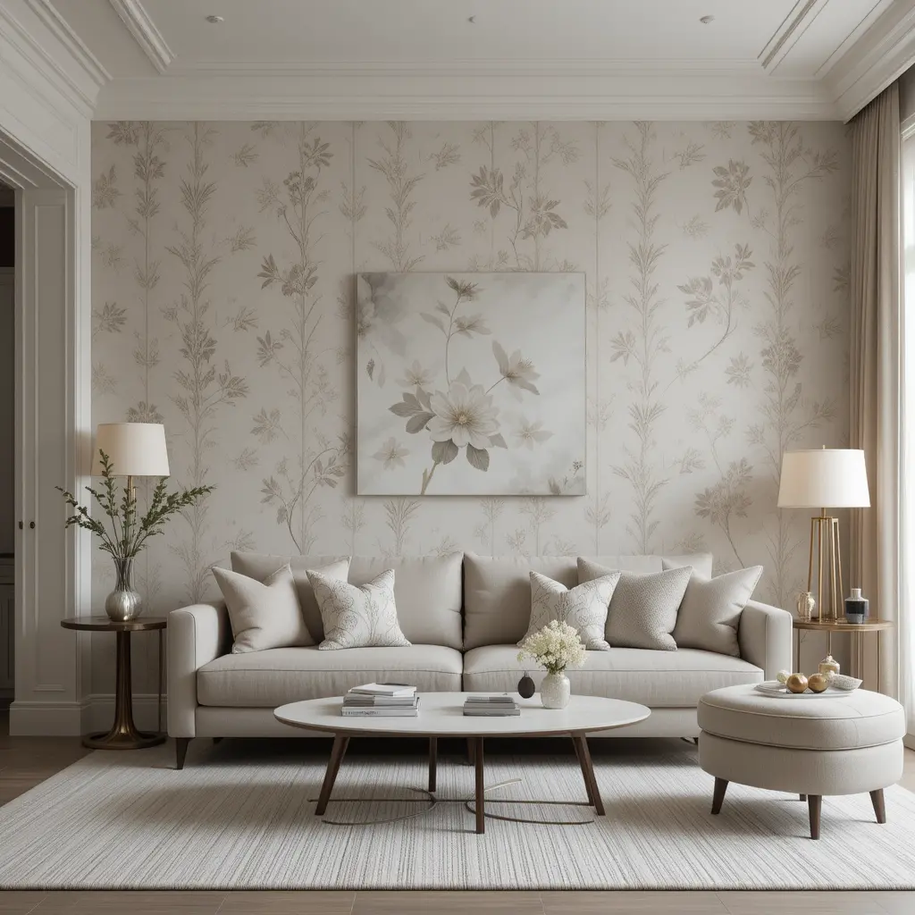 Neutral Toned Wallpaper for Subtle Patterning