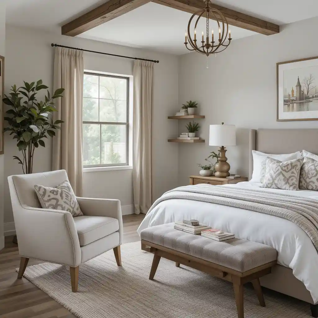Neutral Upholstered Furniture with Wooden Legs