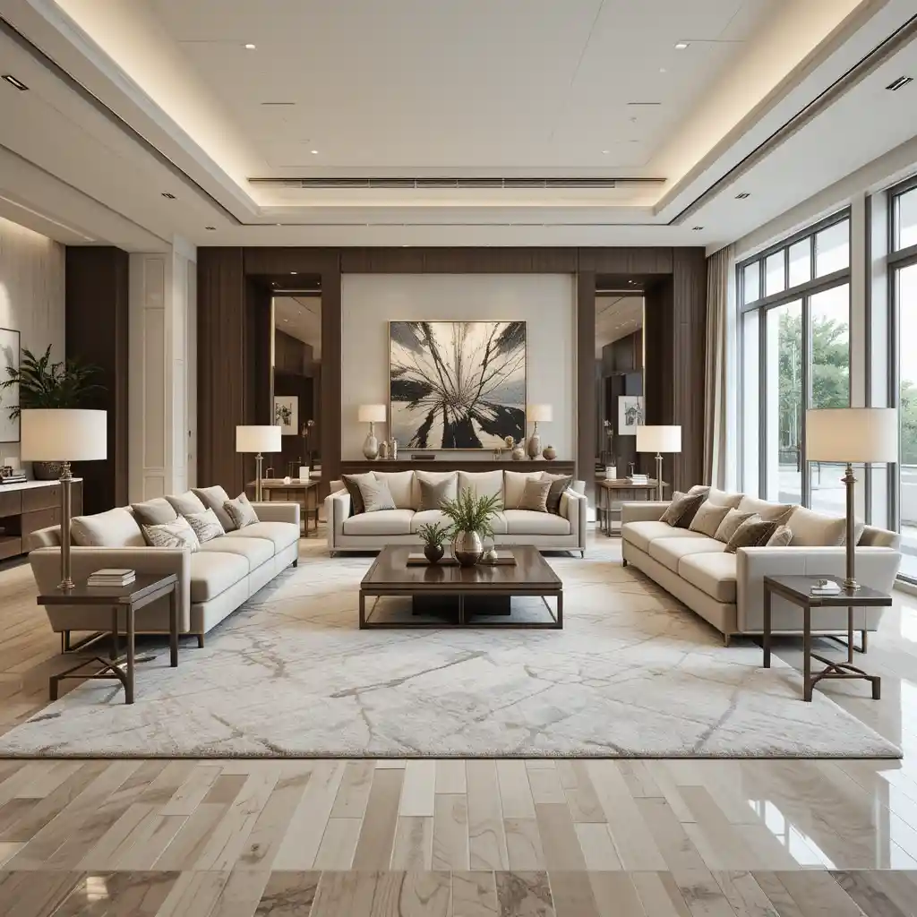 Open Concept Layout with Elegant Furniture Groupings