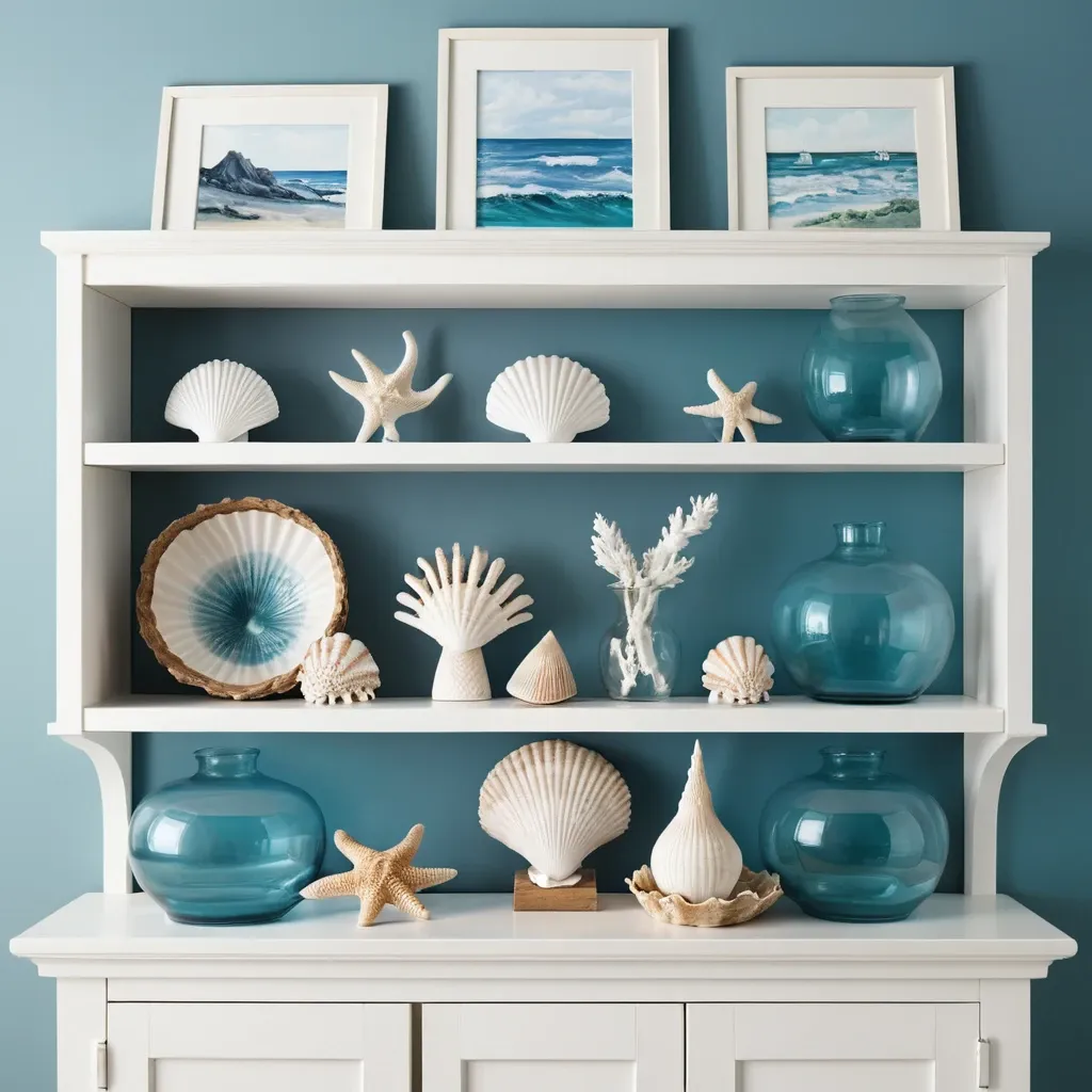 Open-Shelving Units with Coastal Decor 